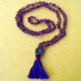 Amethyst and Chalcopyrite, Necklace - Traditional Style